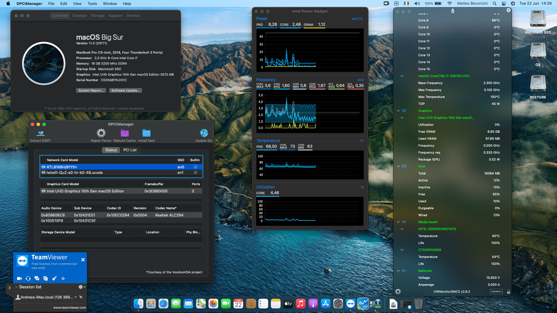 Success Hackintosh macOS Big Sur 11.4 Build 20F71 in Asus ROG Zephyrus M15 GU502LV-AZ130T
